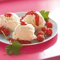 Sorbet au yaourt, aux framboises Sorbet au yaourt, aux framboises