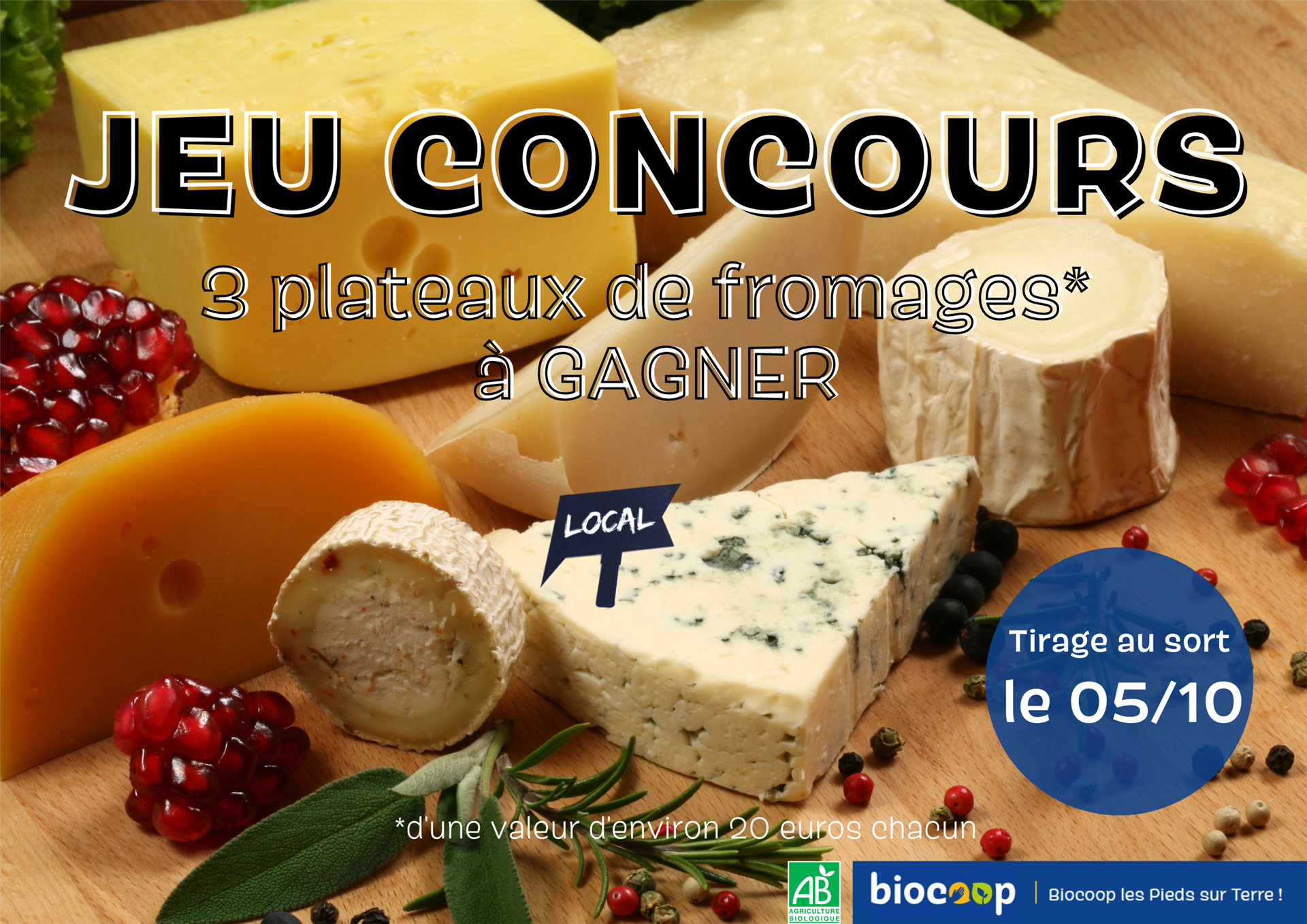 JEU CONCOURS : 3 plateaux de fromages à gagner ! JEU CONCOURS : 3 plateaux de fromages à gagner !